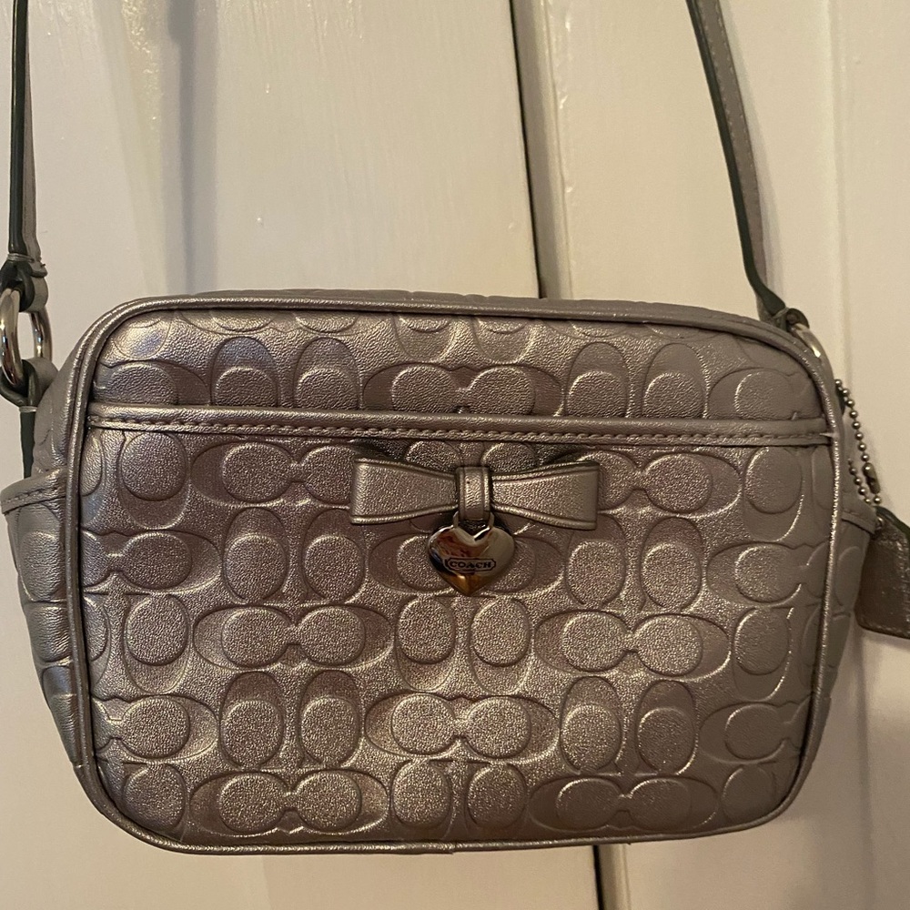 Silver Coach shoulder bag